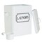 Laundry Detergent Container for Powder, Beads, and Pods, White Laundry Canister with Scoop for Bathroom Organizing and Storage, Modern Farmhouse Design, 100 Ounce Capacity (White, 9x7x6 In)